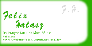felix halasz business card